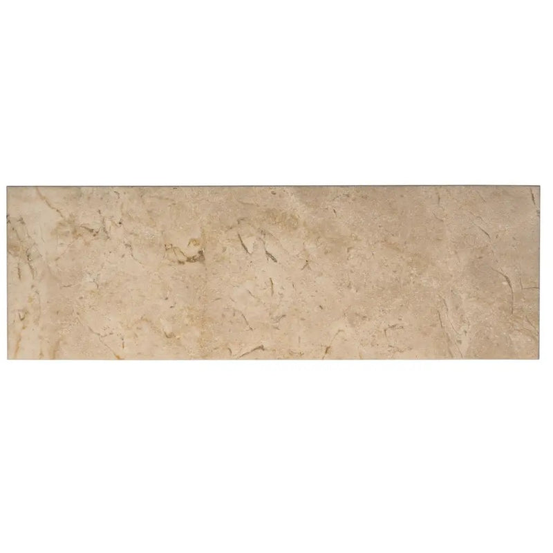 Beige 4x12 Polished Subway Crema Marfil Marble Tile (15 pack, 5 sq ft/case) by Apollo Tile