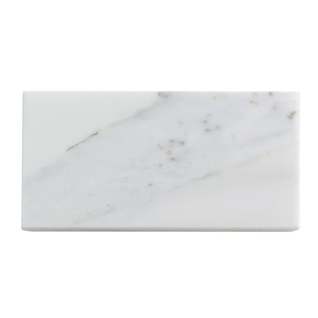 White 3x6 Polished Subway Calacatta Gold Marble Tile (40 pack, 5 sq ft/case) by Apollo Tile