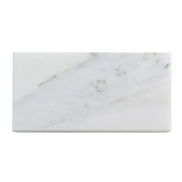 White 3x6 Polished Subway Calacatta Gold Marble Tile (40 pack, 5 sq ft/case), photo 2 of 10