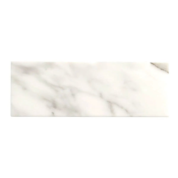 White 4x12 Honed Subway Calacatta Gold Marble Tile (15 pack, 5 sq ft/case), photo 2 of 12