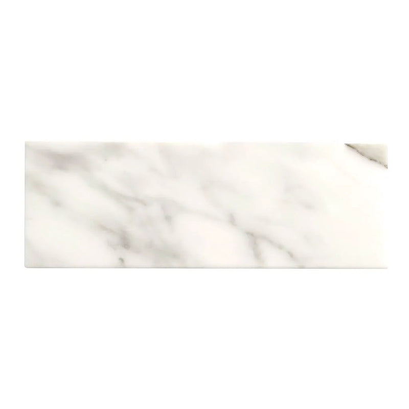 White 4x12 Honed Subway Calacatta Gold Marble Tile (15 pack, 5 sq ft/case) by Apollo Tile