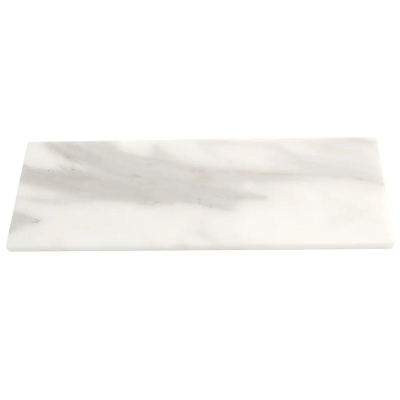 White 4x12 Honed Subway Calacatta Gold Marble Tile (15 pack, 5 sq ft/case) by Apollo Tile