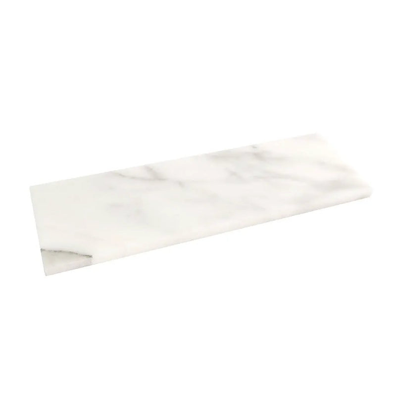 White 4x12 Honed Subway Calacatta Gold Marble Tile (15 pack, 5 sq ft/case) by Apollo Tile
