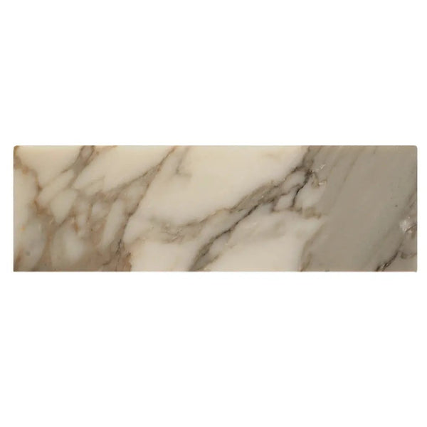 White 4x12 Polished Subway Calacatta Gold Marble Tile (15 pack, 5 sq ft/case), photo 2 of 11