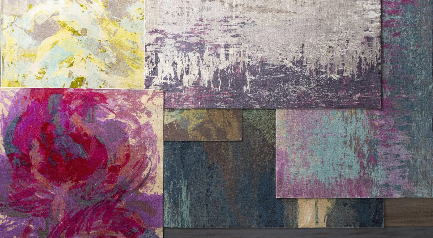Alvaton Abstract Blue Rug by Boutique Rugs