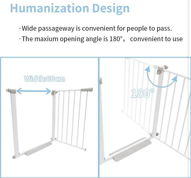 Qmon Baby Gate for Stairs, Auto Close Safety Baby Gates, Extra Tall and Wide Child Gate, Easy Walk Thru Durability Dog Gates for The House, Doorways. by Selzalot