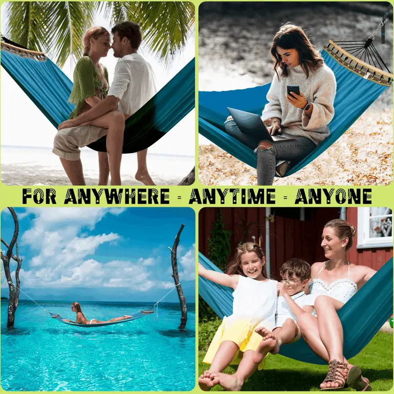 Tranquillo Universal Canvas Double Hammock for Ultimate Relaxation by Megsu