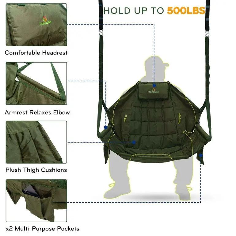 Tranquillo Universal Hammock Chair and Straps for Ultimate Relaxation by Megsu