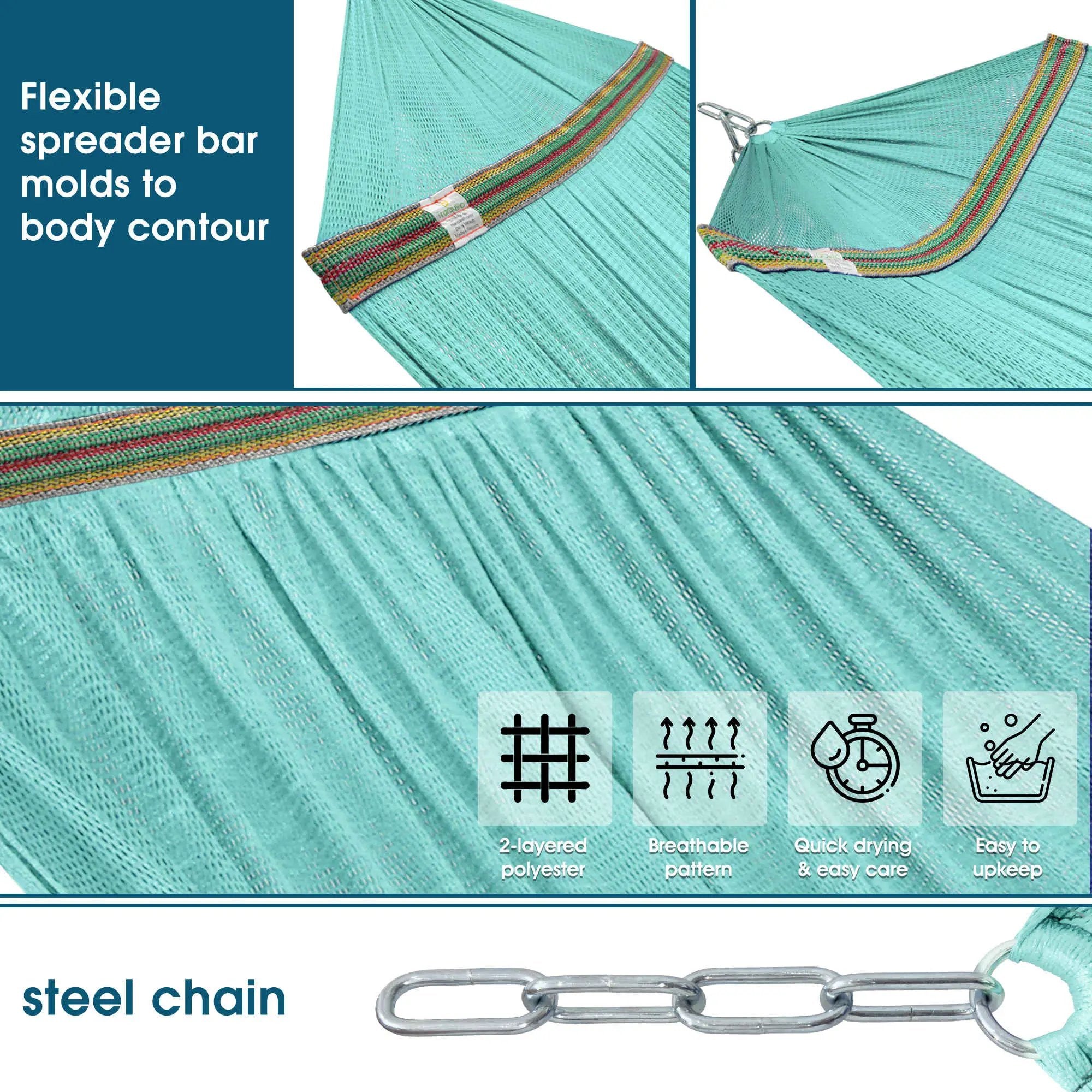 Tranquillo Original Collapsible Hammock with Stand for Ultimate Relaxation by Megsu