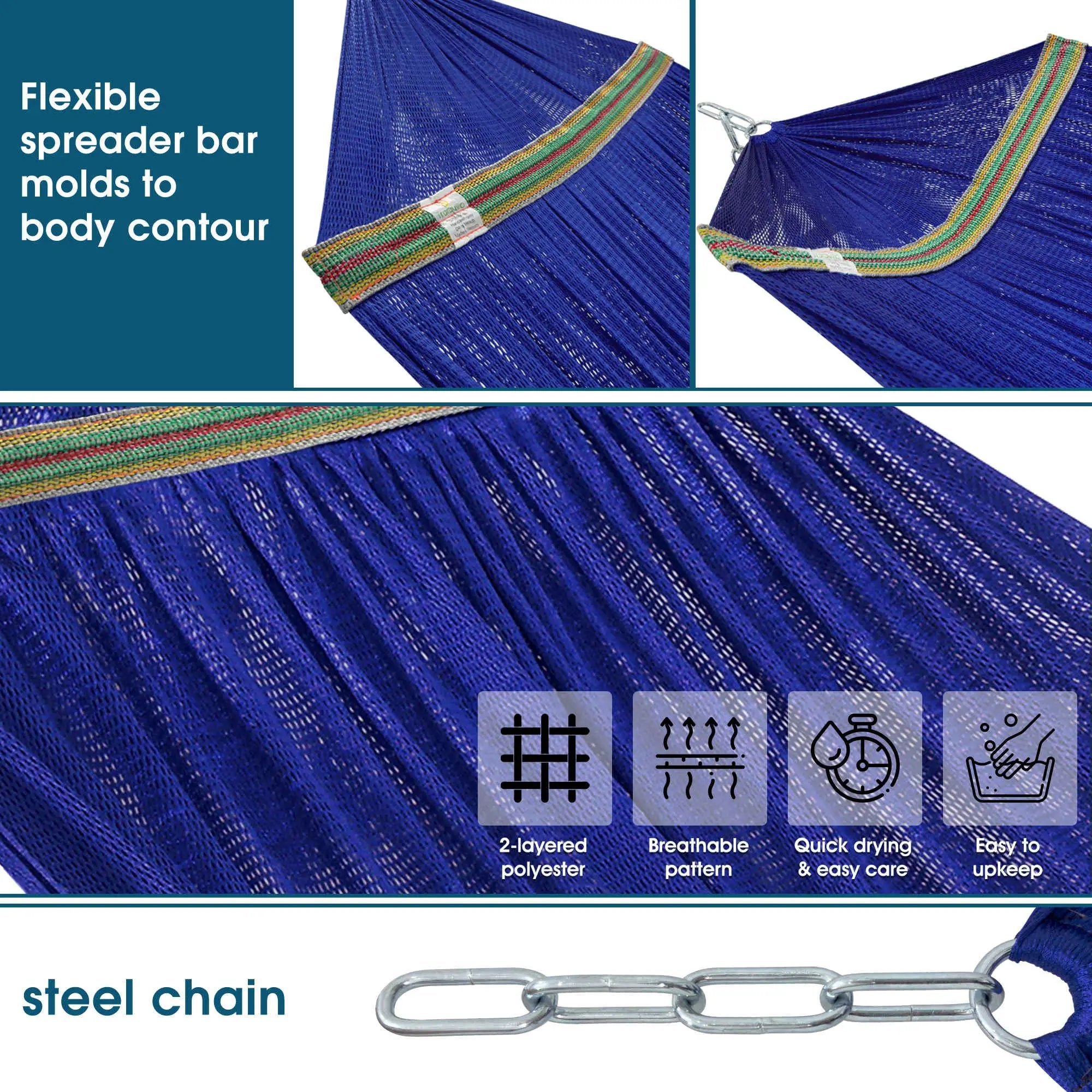 Tranquillo Original Collapsible Hammock with Stand for Ultimate Relaxation by Megsu