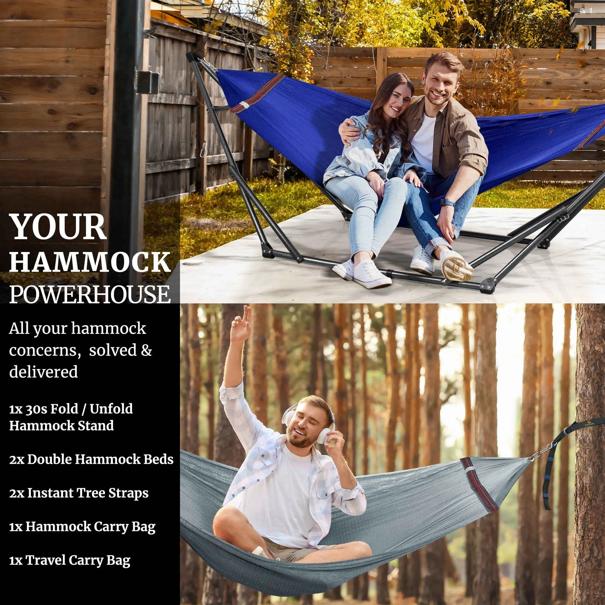 Tranquillo Comfort Set Original Hammock Stand for Ultimate Relaxation by Megsu