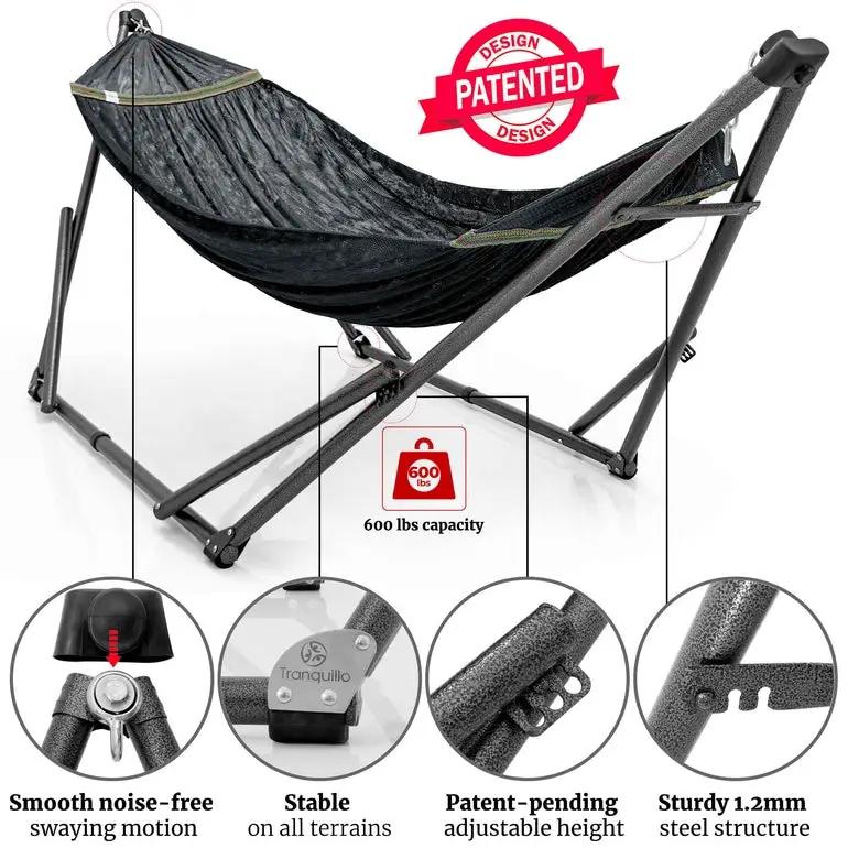 Tranquillo Comfort Set Original Hammock Stand for Ultimate Relaxation by Megsu