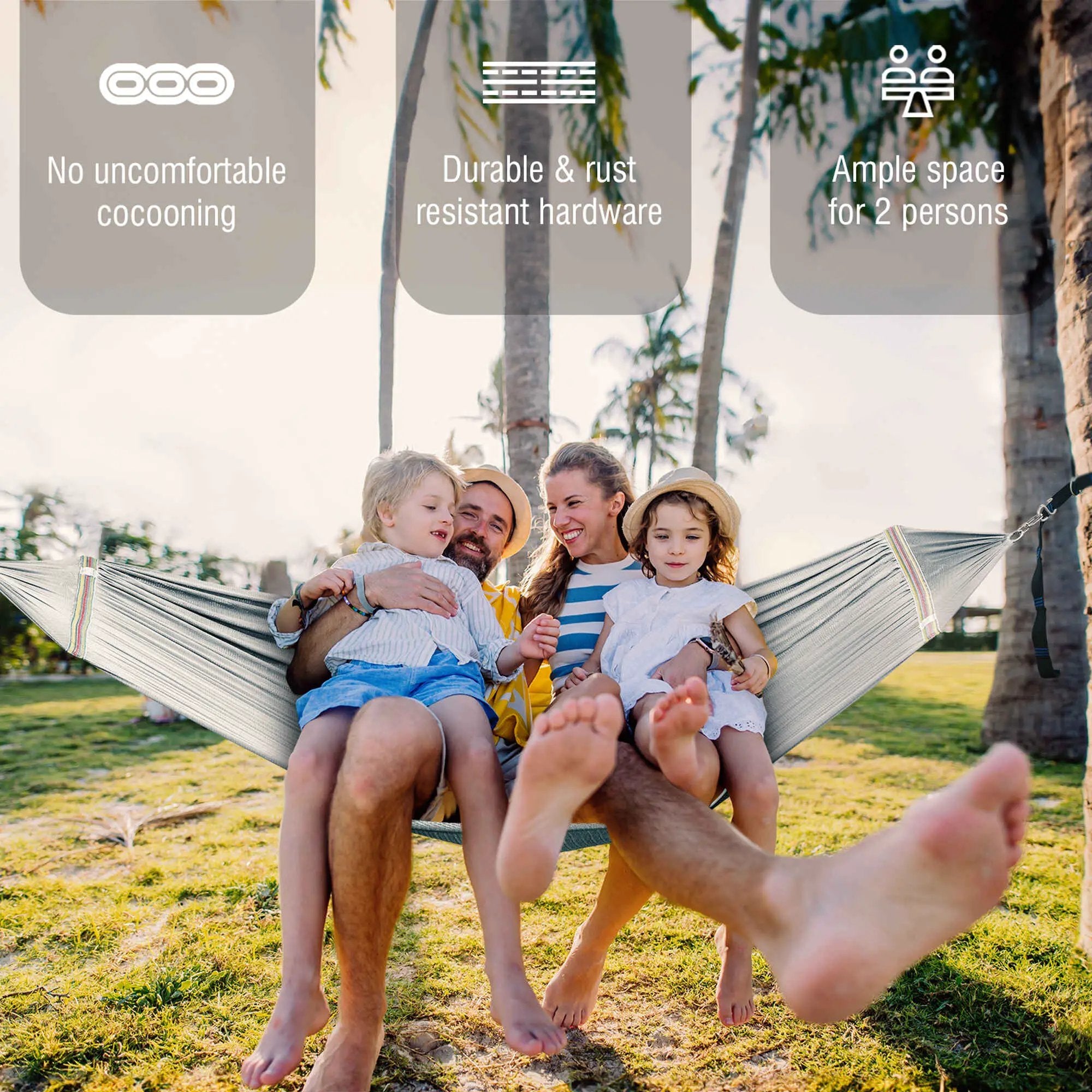Tranquillo Universal 2-Person Double Hammock for Ultimate Relaxation by Megsu