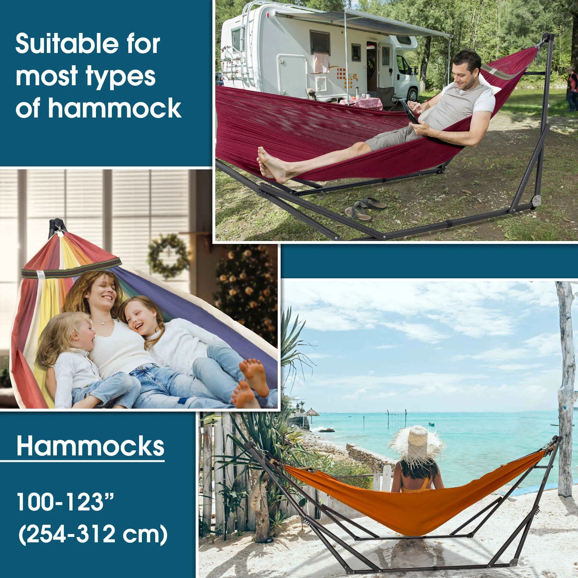Tranquillo Original Collapsible Hammock with Stand for Ultimate Relaxation by Megsu