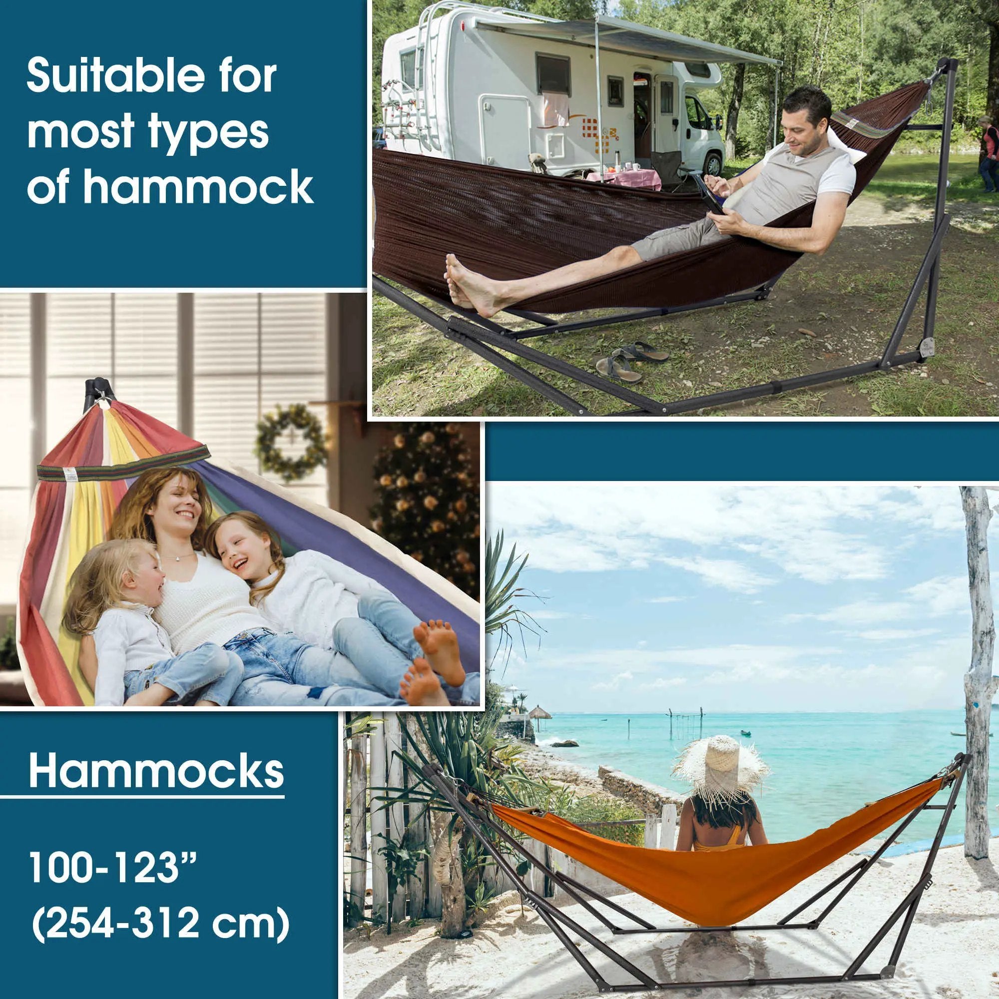Tranquillo Original Collapsible Hammock with Stand for Ultimate Relaxation by Megsu
