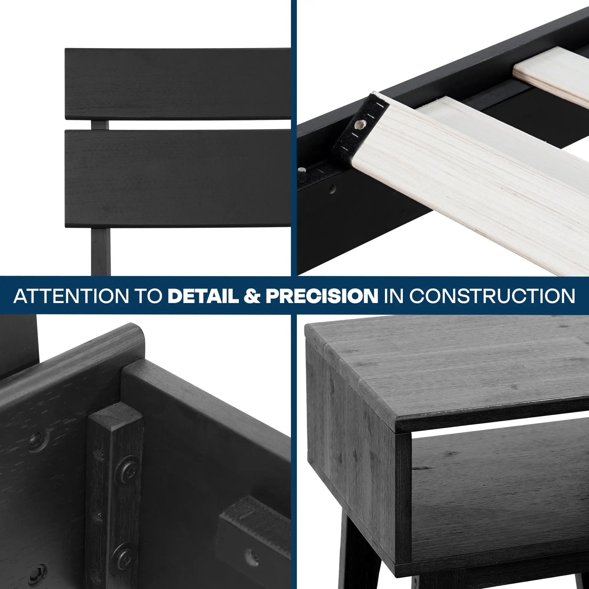 Aurora Solid Wood Bed Frame by Megsu