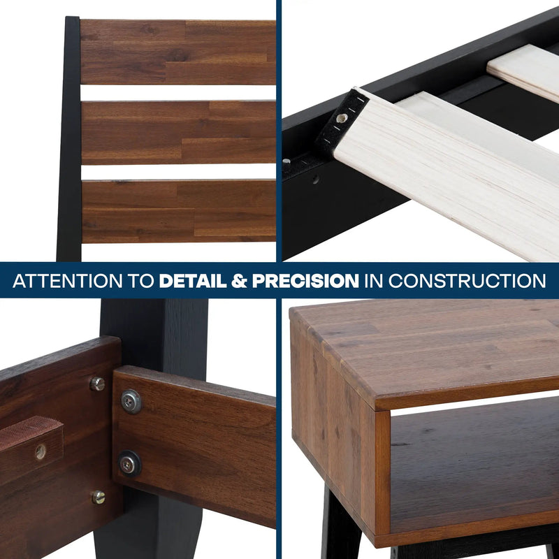 Emery Solid Wood Bed Frame by Megsu