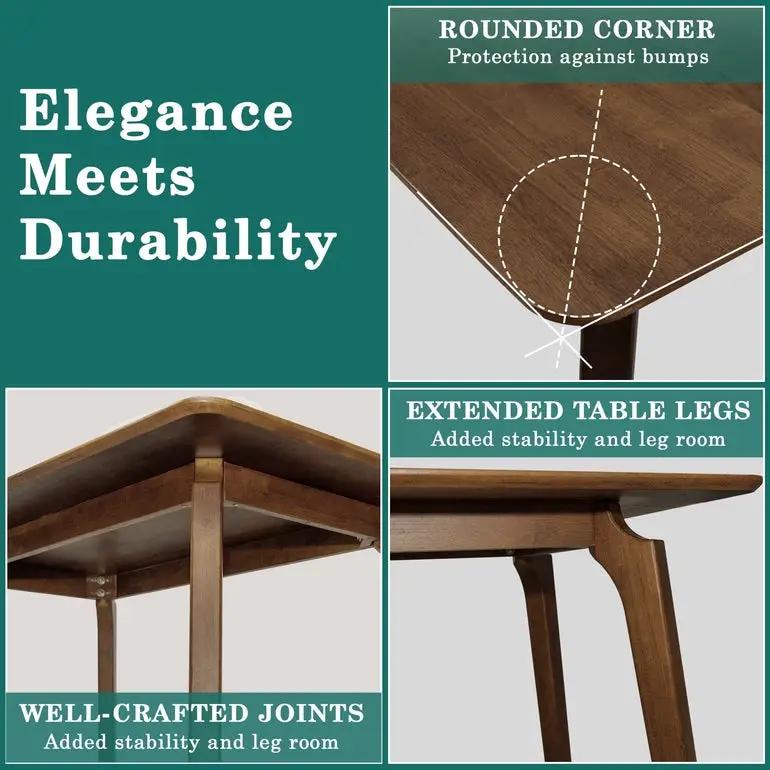 Verve 48 inches Solid Wood Dining Table by Megsu