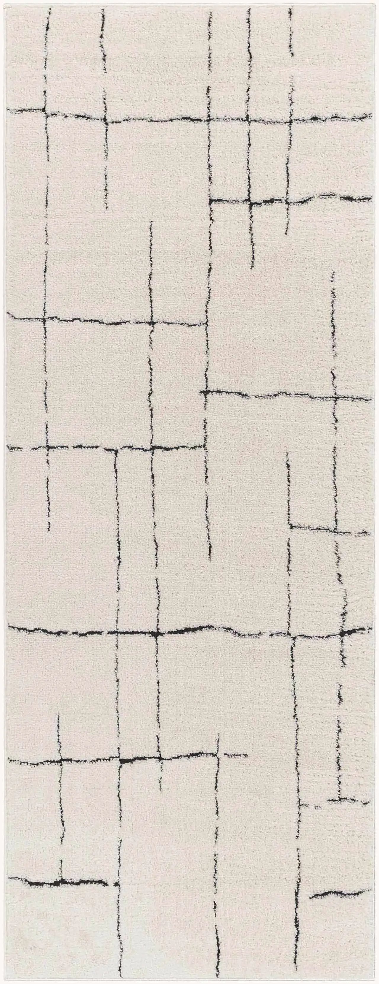 Koume Beige Maze Area Rug by Boutique Rugs