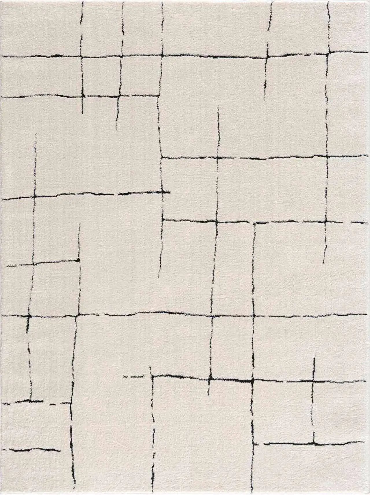 Koume Beige Maze Area Rug by Boutique Rugs