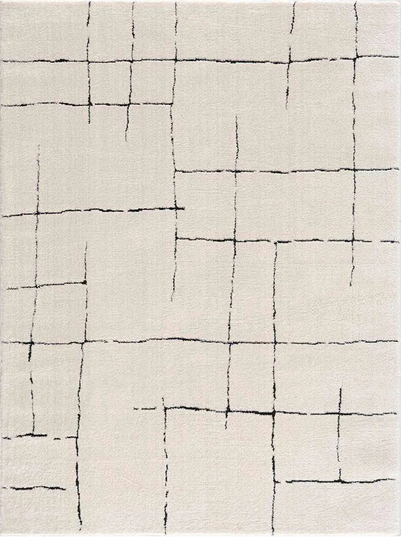 Koume Beige Maze Area Rug by Boutique Rugs