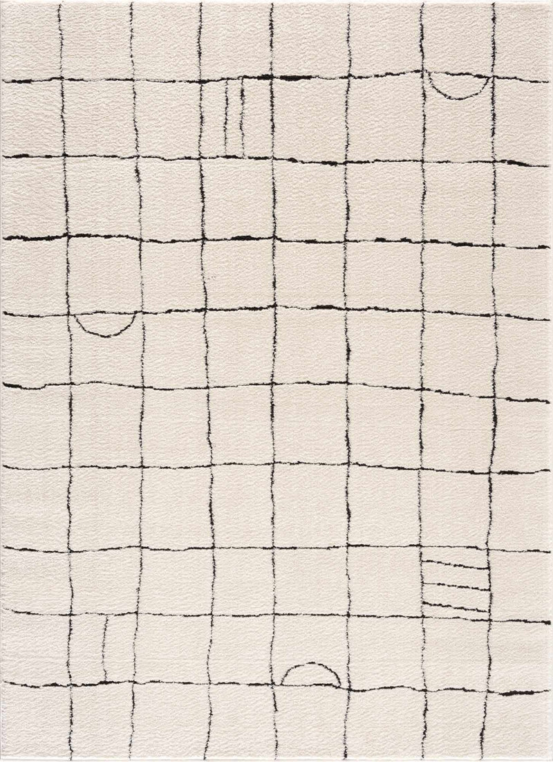 Keanu Black & White Area Rug - Clearance by Boutique Rugs
