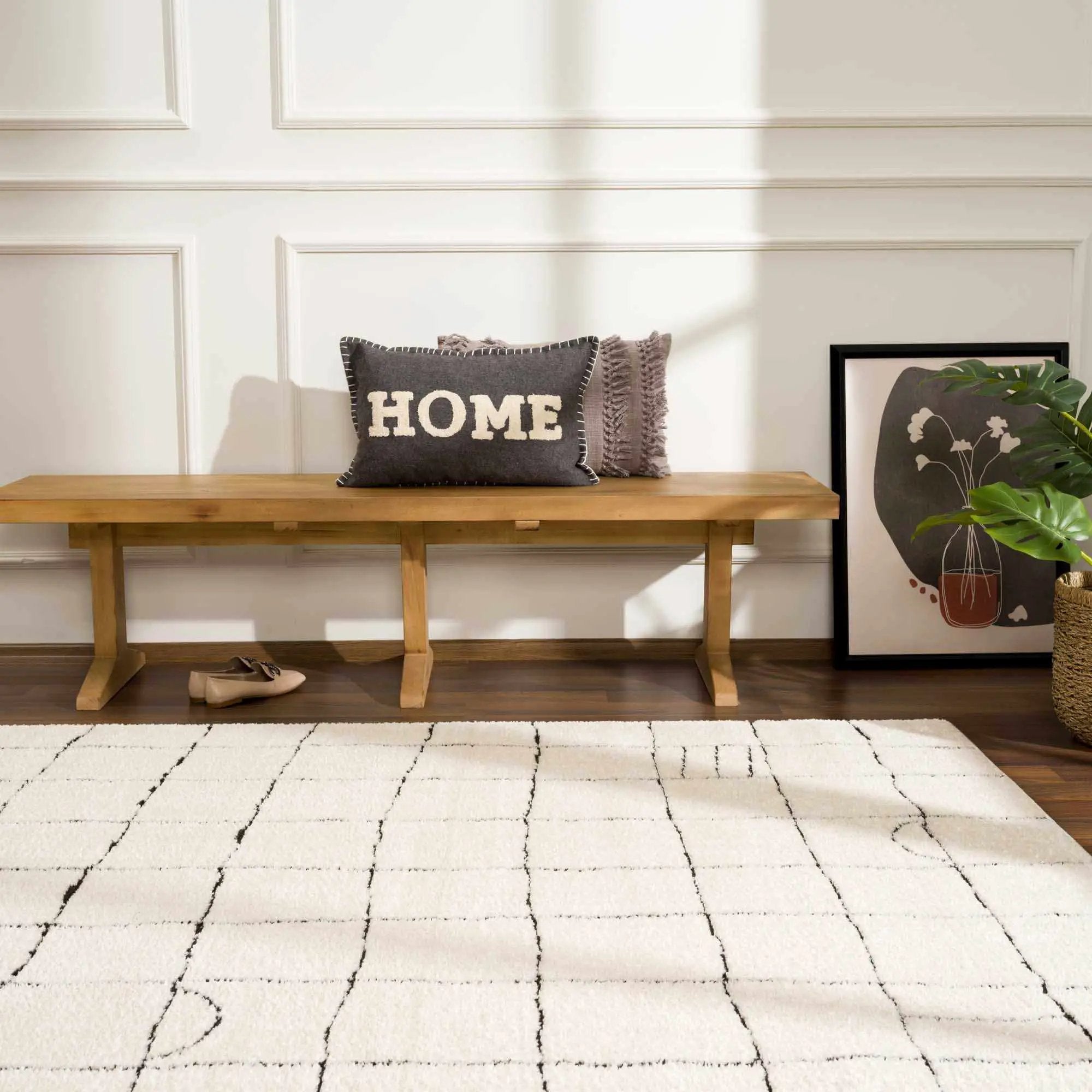 Keanu Black & White Area Rug - Clearance by Boutique Rugs