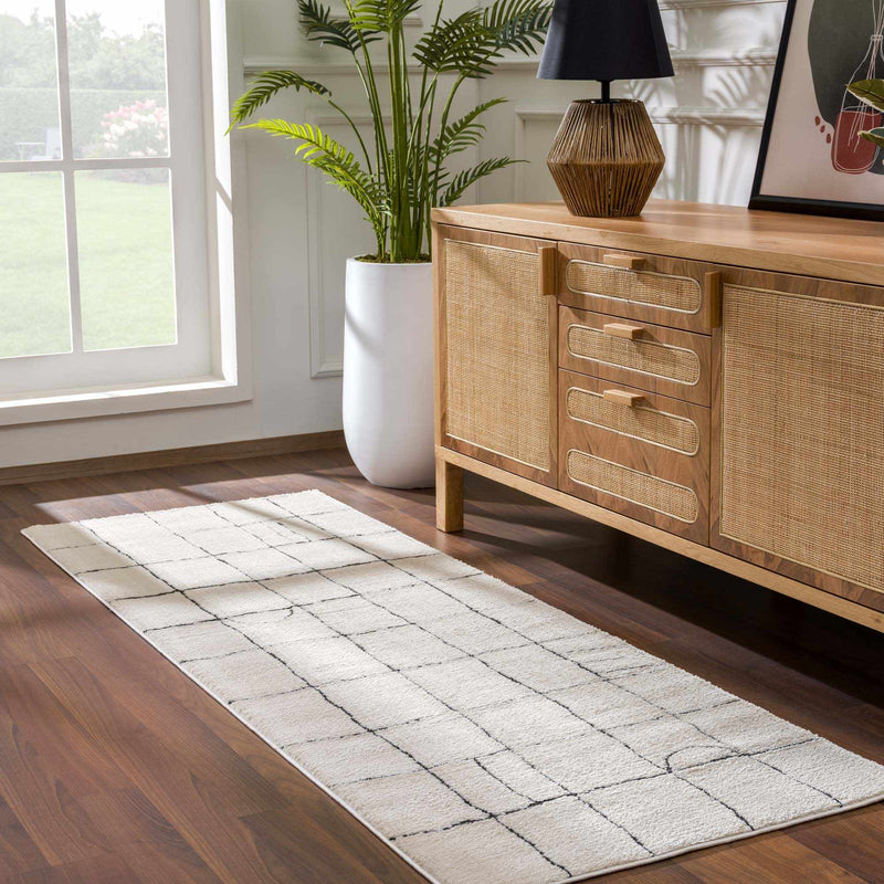 Keanu Black & White Area Rug - Clearance by Boutique Rugs