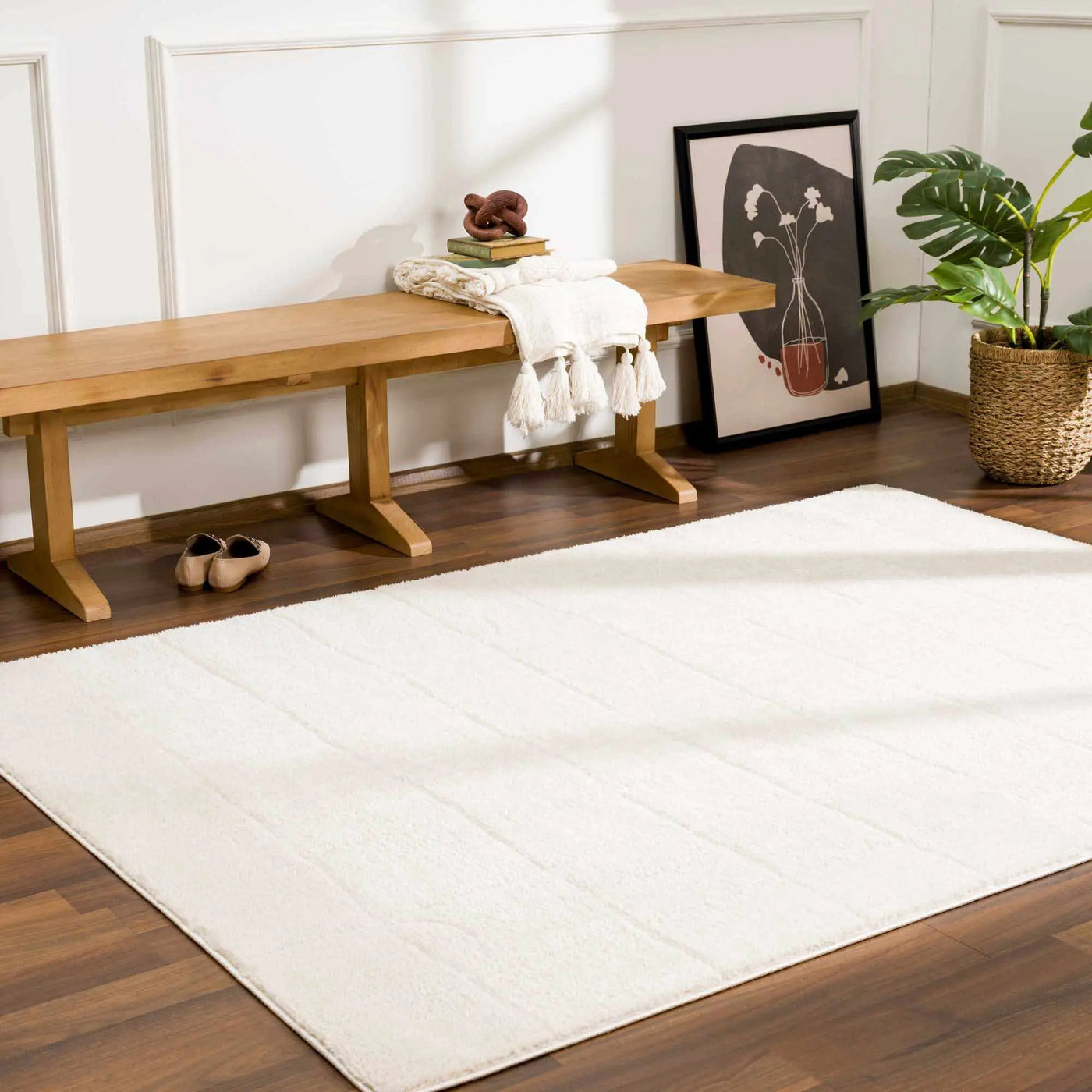 Keanu Ivory Area Rug by Boutique Rugs