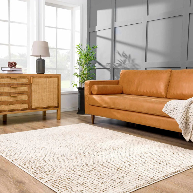 Keita Cream & Brown Area Rug by Boutique Rugs