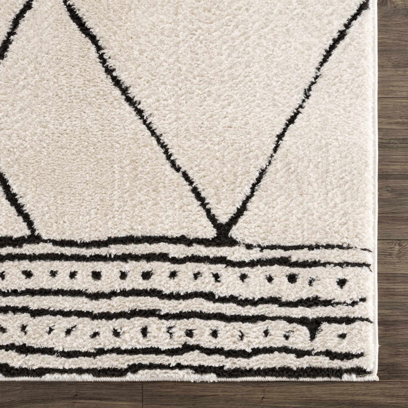 Keone Black & White Thick Rug by Boutique Rugs