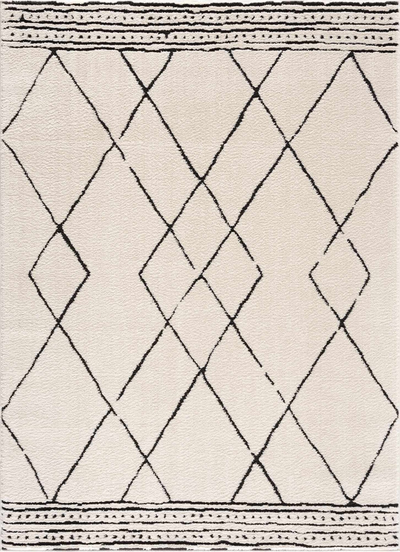 Keone Black & White Thick Rug by Boutique Rugs