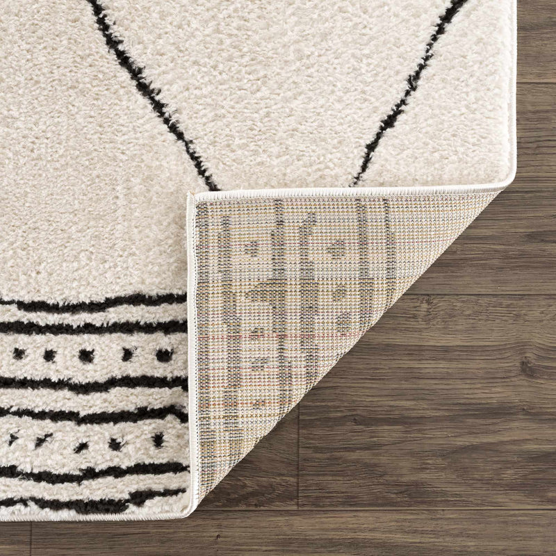 Keone Black & White Thick Rug by Boutique Rugs