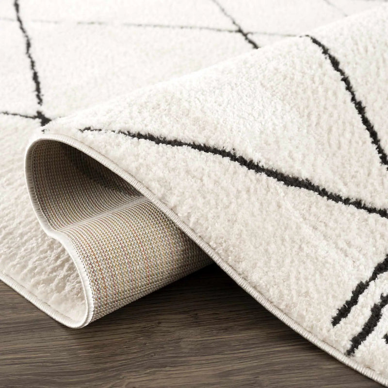 Keone Black & White Thick Rug by Boutique Rugs