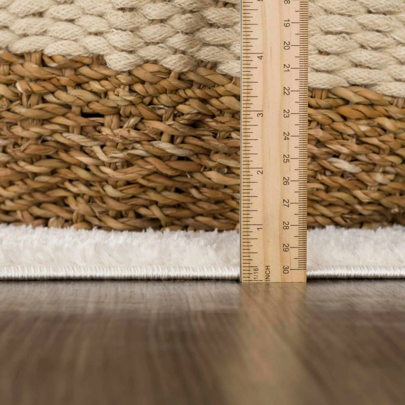 Keone Black & White Thick Rug by Boutique Rugs
