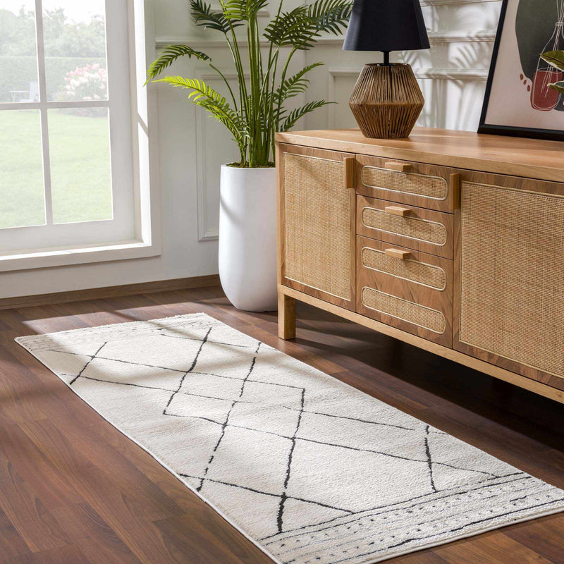 Keone Black & White Thick Rug by Boutique Rugs