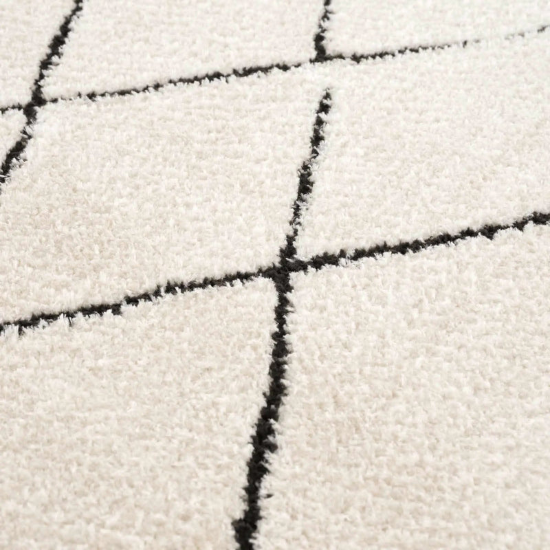 Keone Black & White Thick Rug by Boutique Rugs