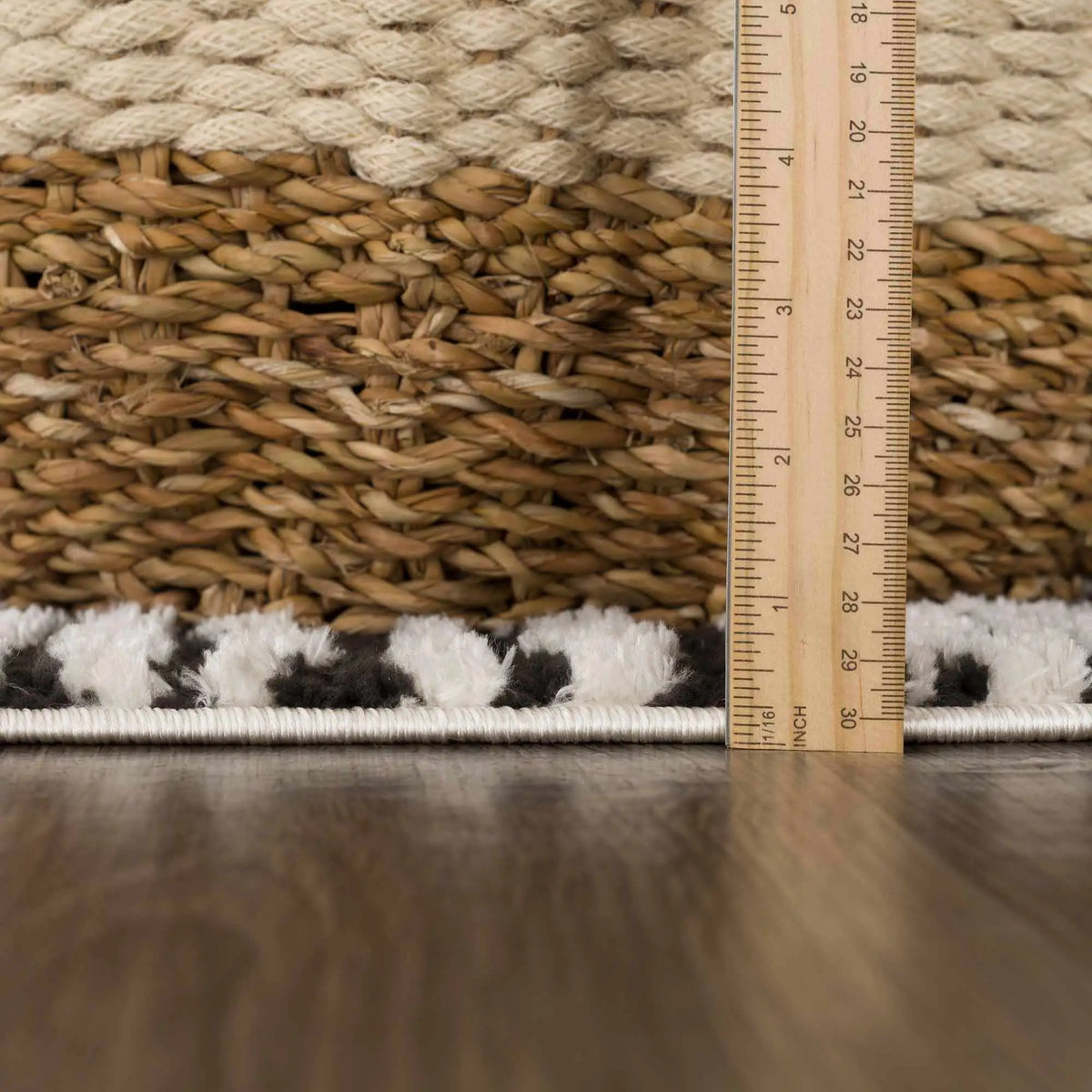 Leryn Black & White Checkered Area Rug by Hauteloom