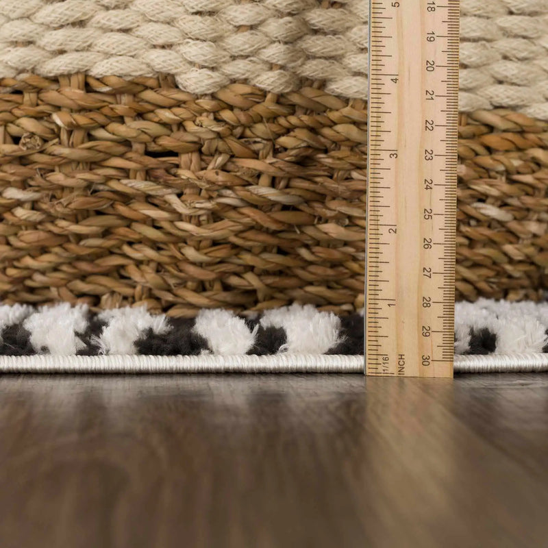 Leryn Black & White Checkered Area Rug by Hauteloom