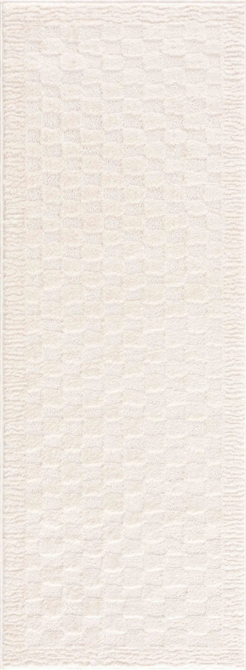 Leryn Ivory Checkered Area Rug by Boutique Rugs