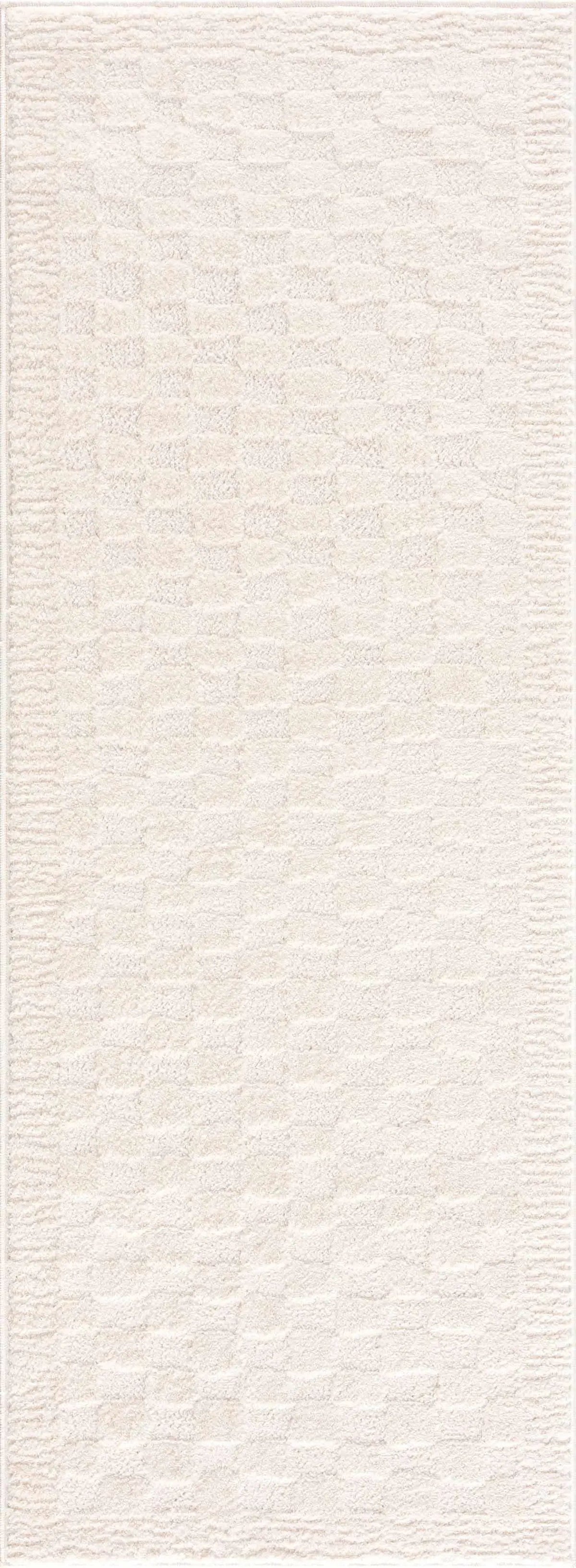 Leryn Ivory Checkered Area Rug by Hauteloom