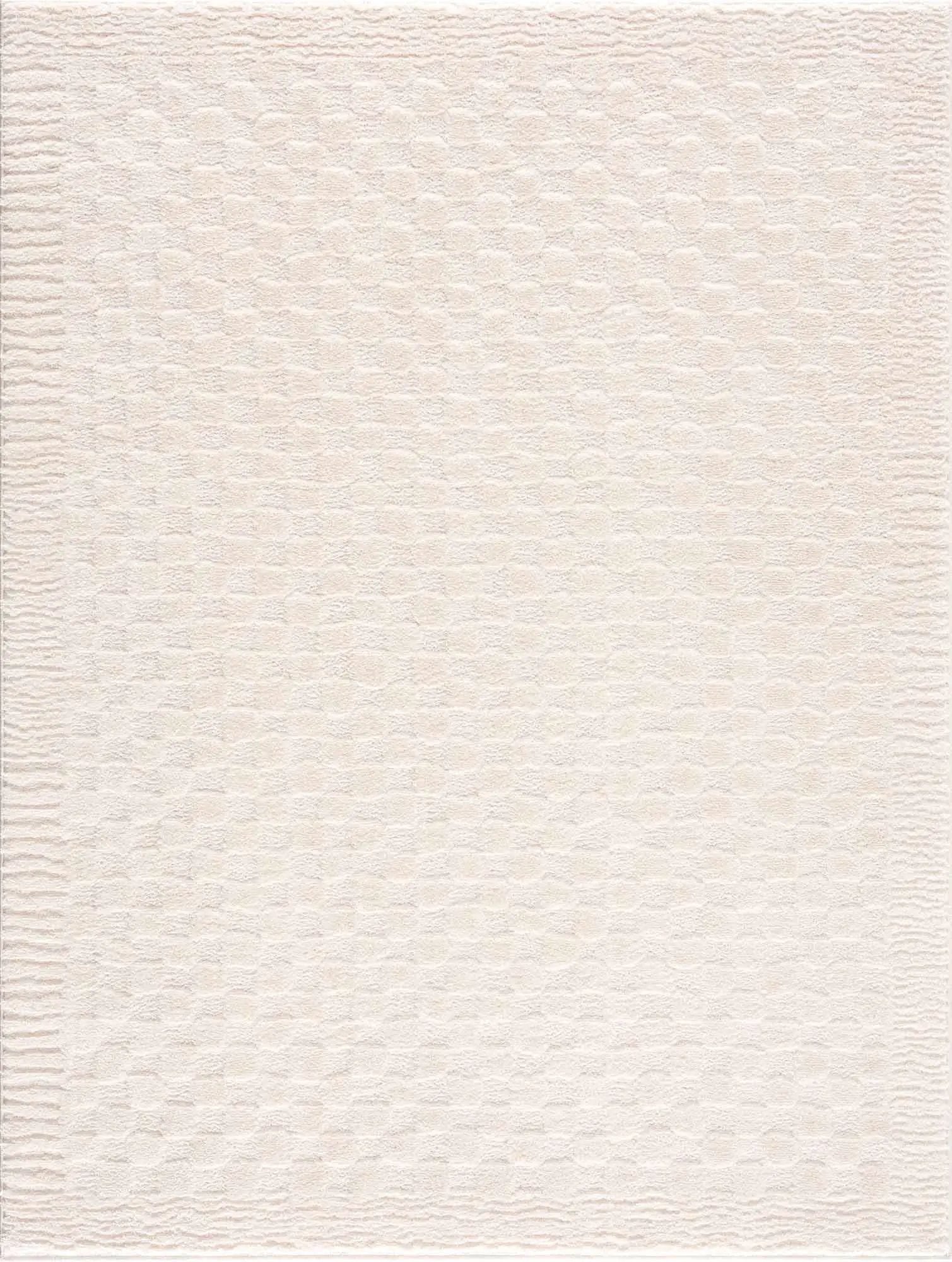 Leryn Ivory Checkered Area Rug by Boutique Rugs