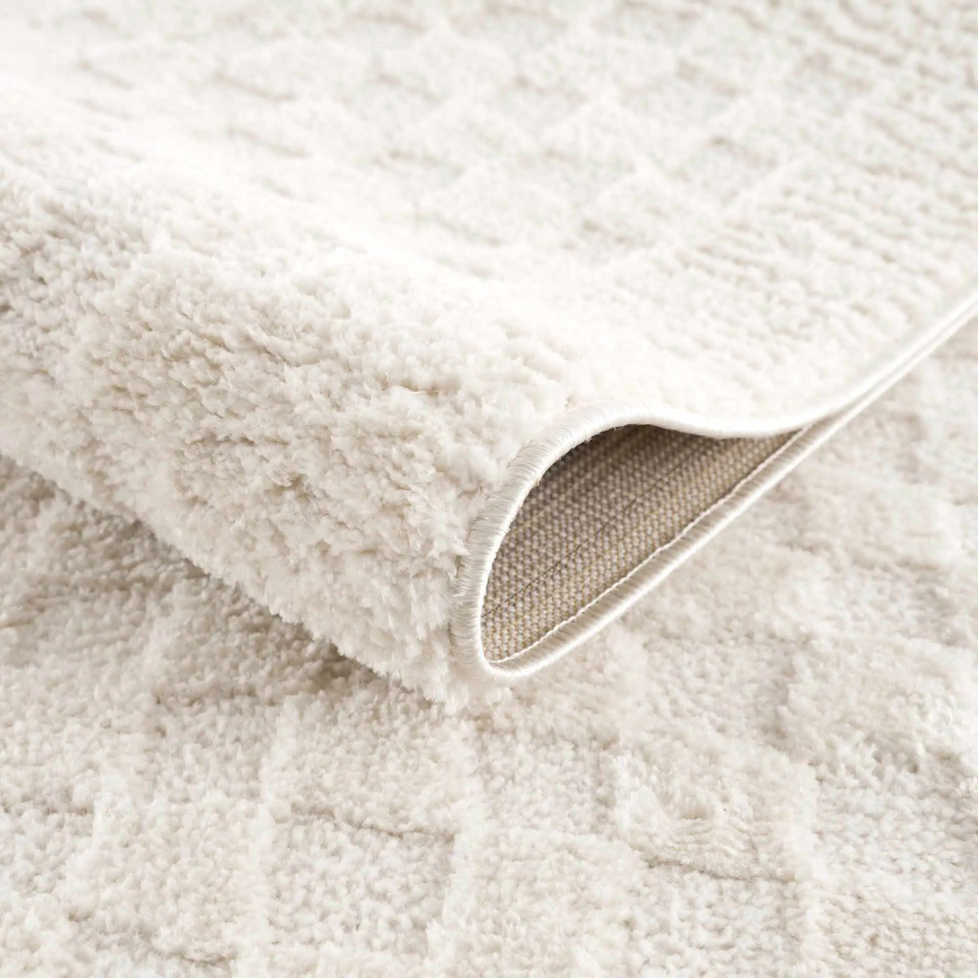 Leryn Ivory Checkered Area Rug by Boutique Rugs