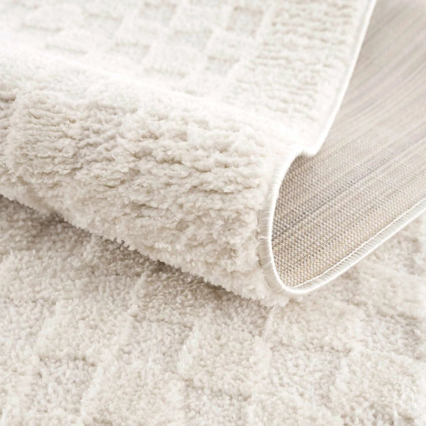 Leryn Ivory Checkered Area Rug by Boutique Rugs