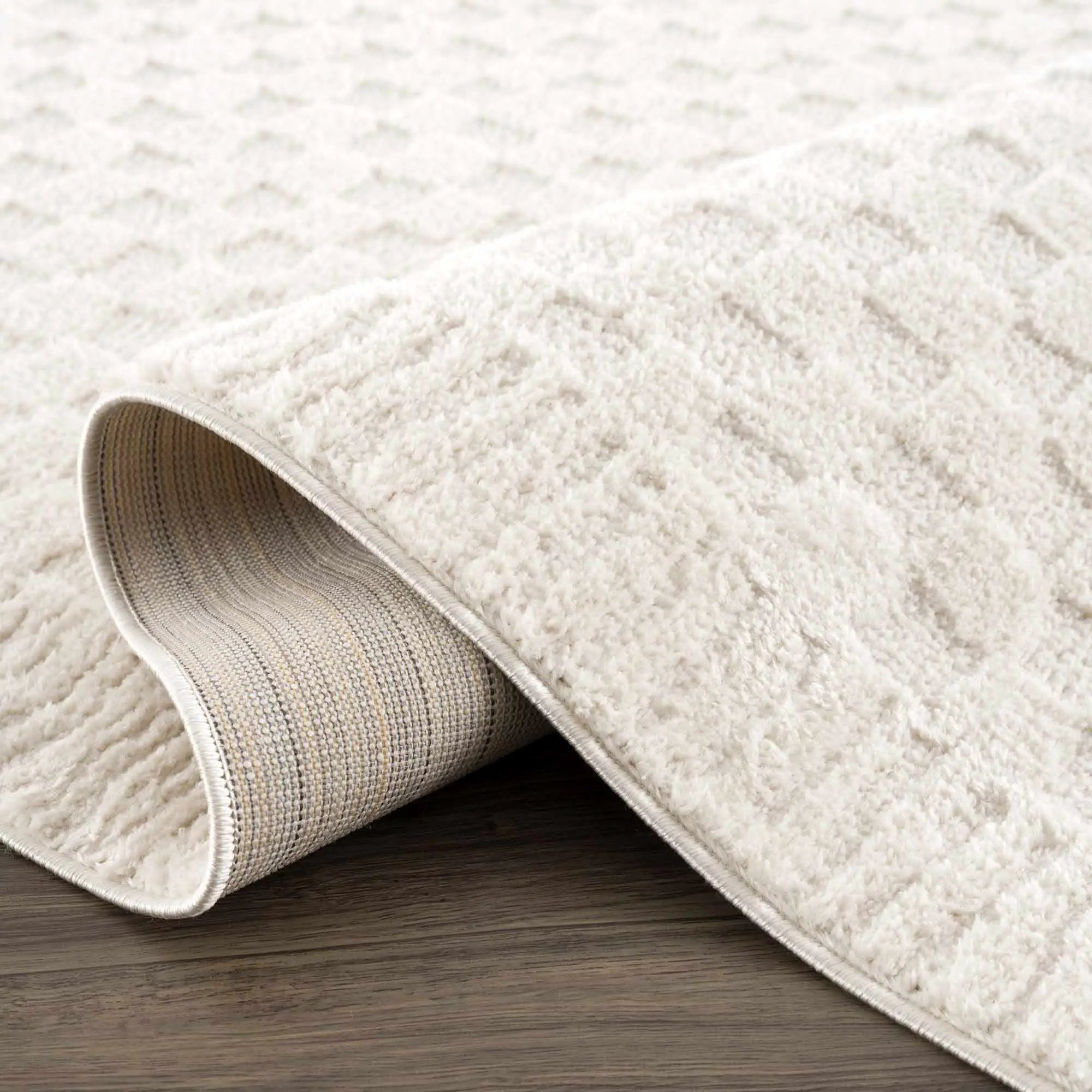 Leryn Ivory Checkered Area Rug by Hauteloom