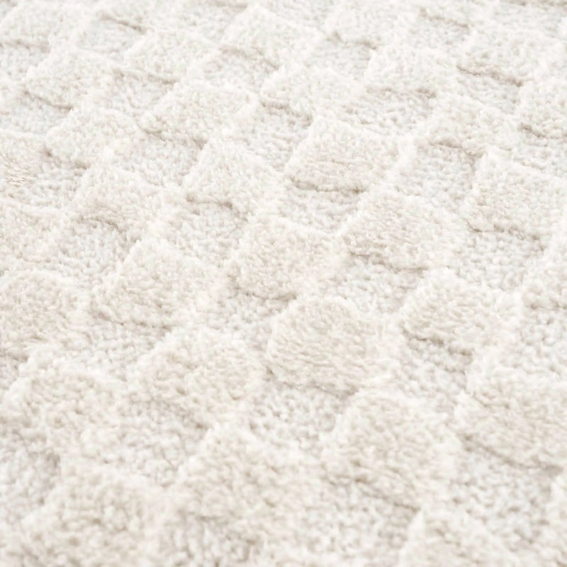 Leryn Ivory Checkered Area Rug by Boutique Rugs