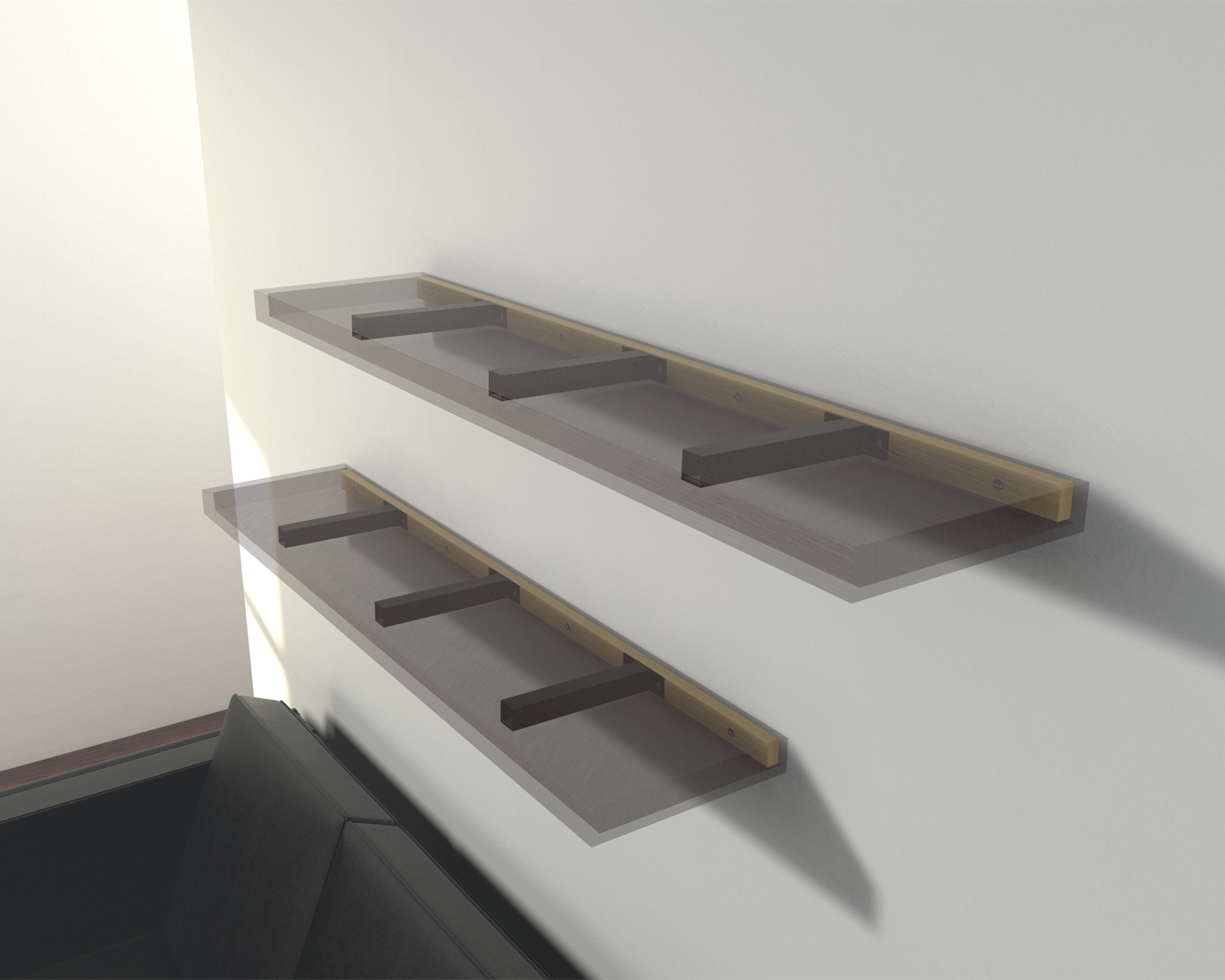 The Original™ Square Free Floating Shelf Bracket by The Original Granite Bracket