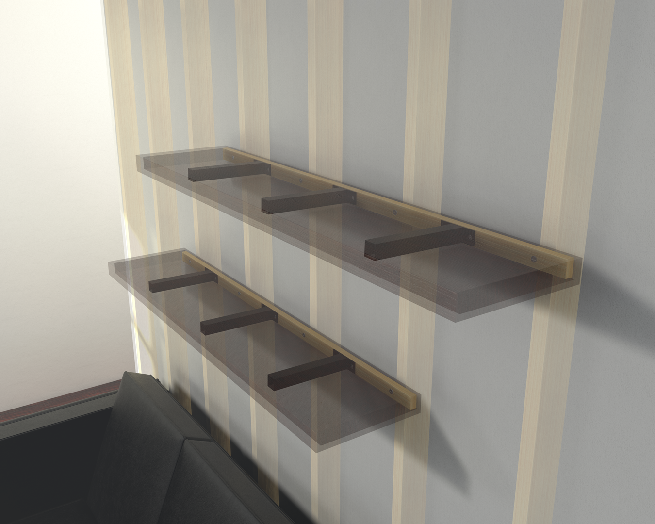 The Original™ Square Free Floating Shelf Bracket by The Original Granite Bracket