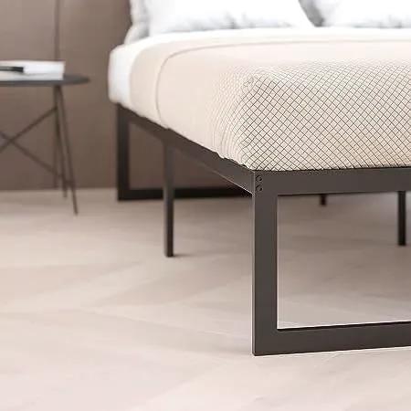 Twin Size 14 Inch Black Metal Steel Slat Platform Bed by HomePacific