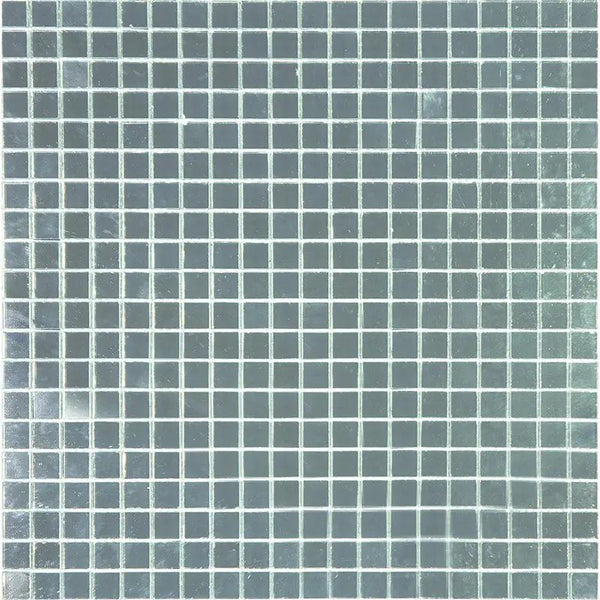 Silver 12x12 Glossy Uniform Square Glass Mosaic Tile (20 pack, 18.69 sq ft/case)